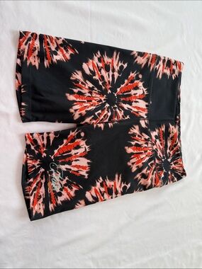 Nike Black Red Pink Tie-Dye Athletic Bike Shorts